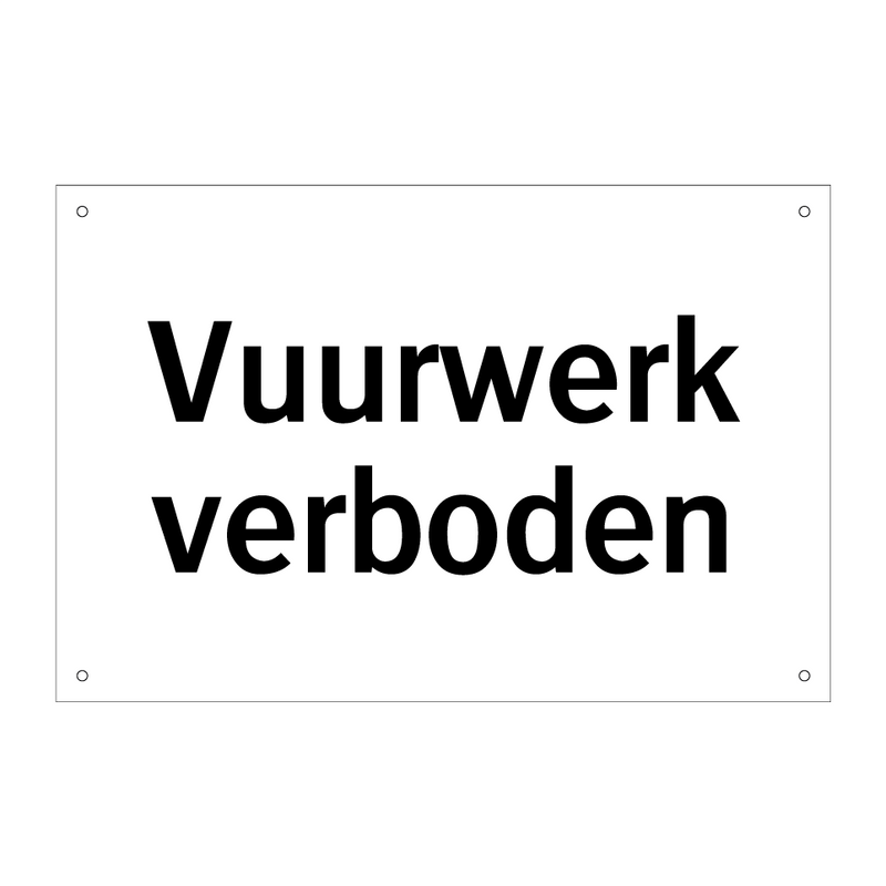 Vuurwerk verboden