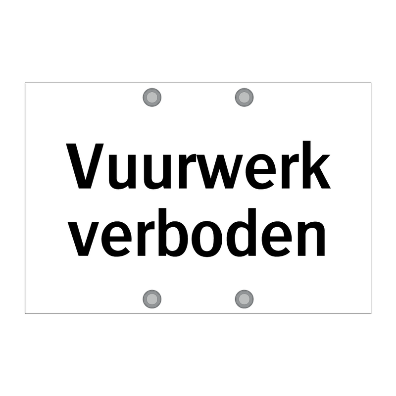 Vuurwerk verboden