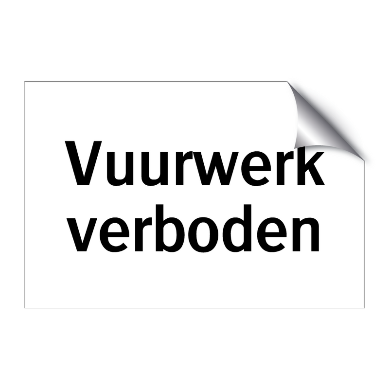 Vuurwerk verboden