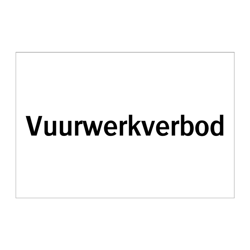 Vuurwerkverbod