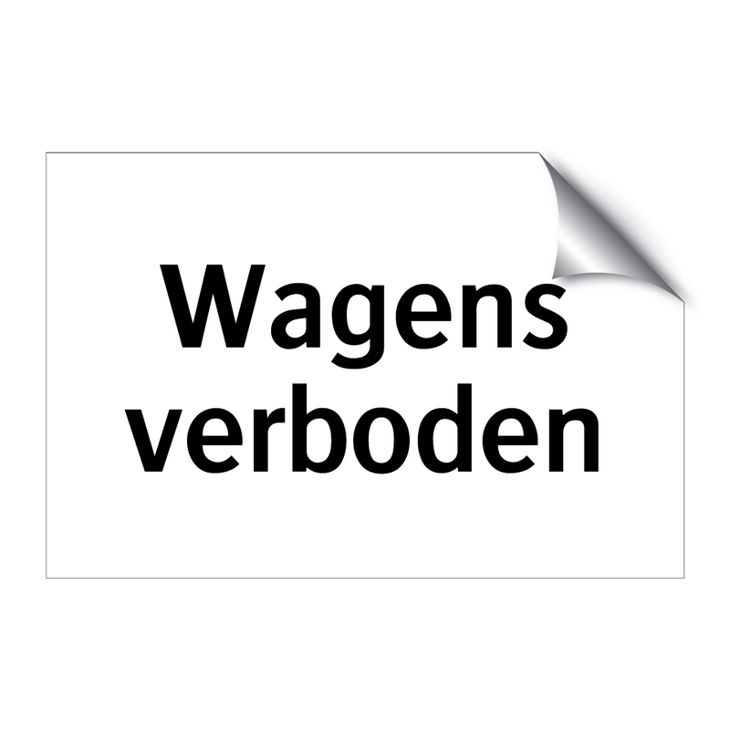 Wagens verboden