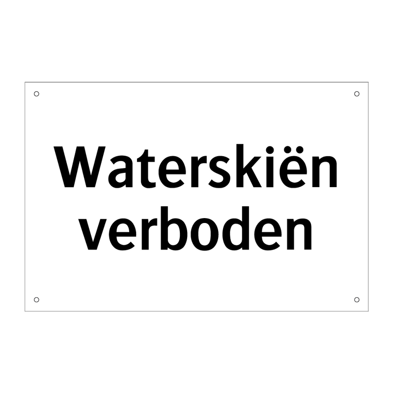 Waterskiën verboden