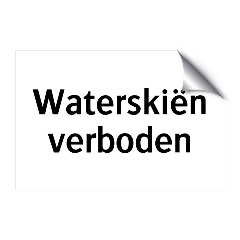 Waterskiën verboden