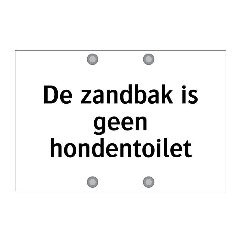 De zandbak is geen hondentoilet