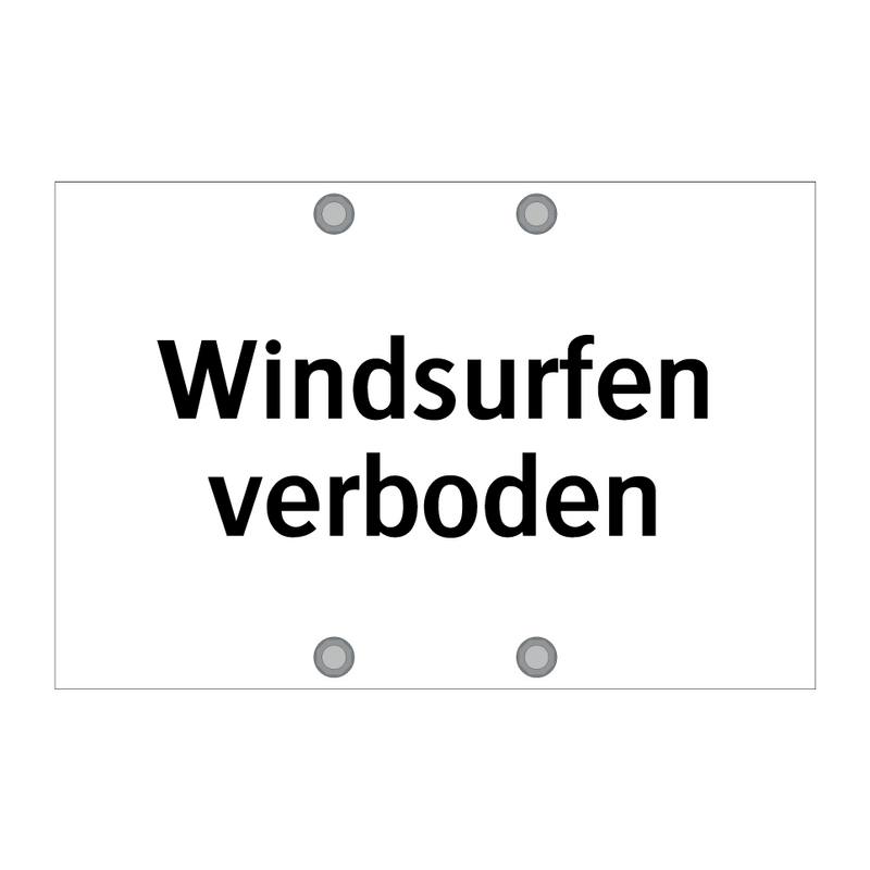 Windsurfen verboden