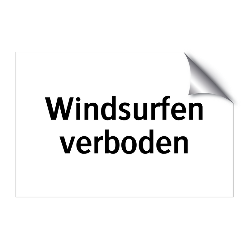 Windsurfen verboden