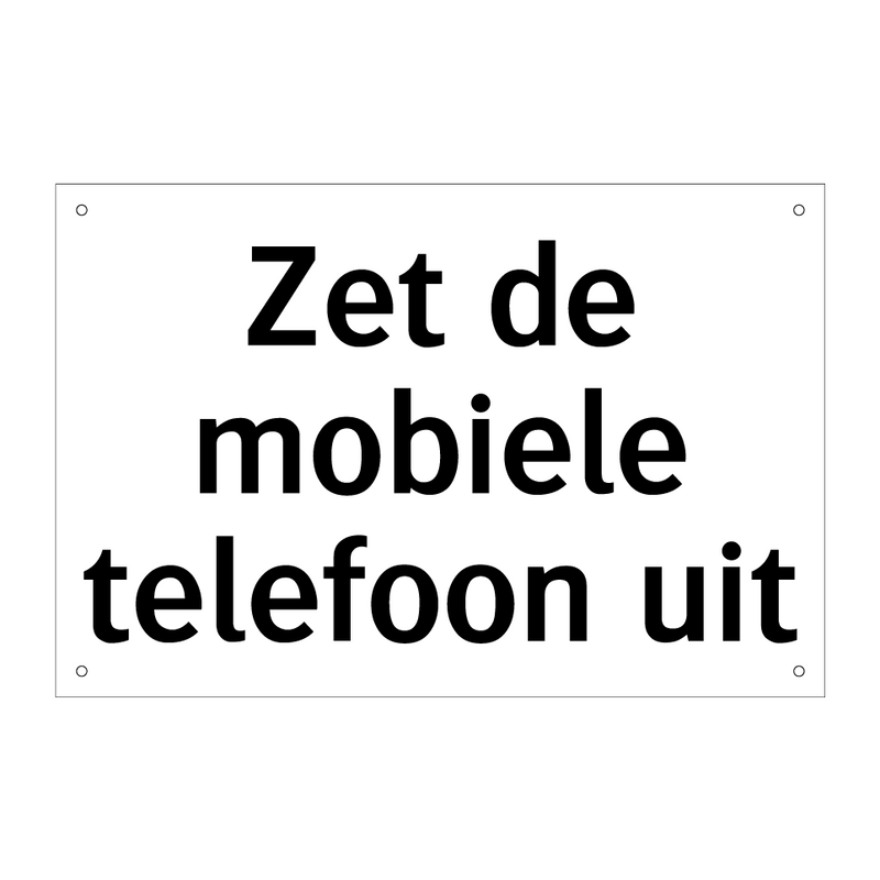 Zet de mobiele telefoon uit