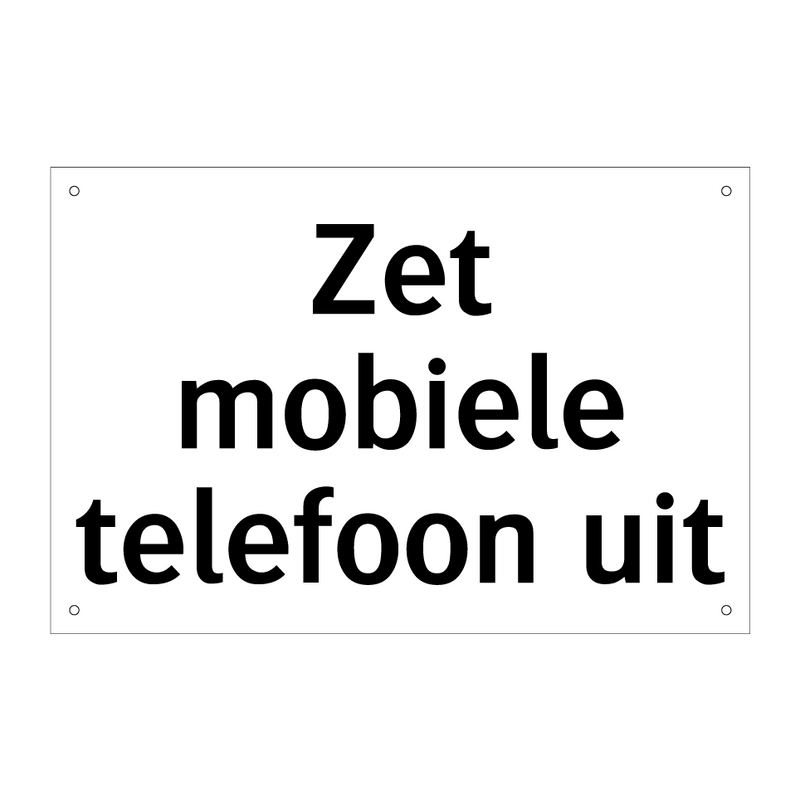 Zet mobiele telefoon uit