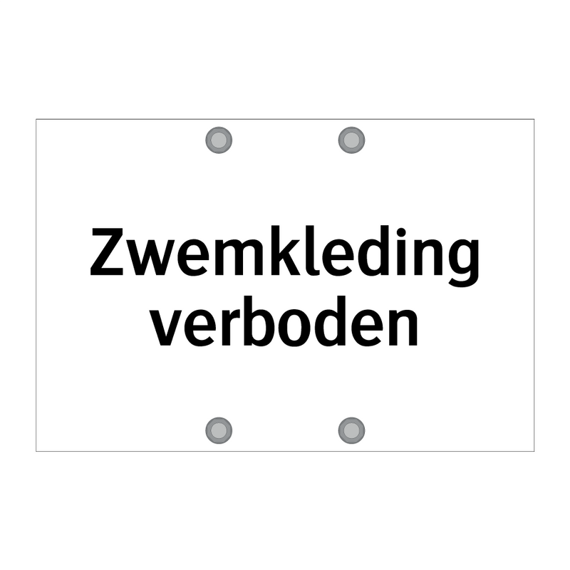 Zwemkleding verboden