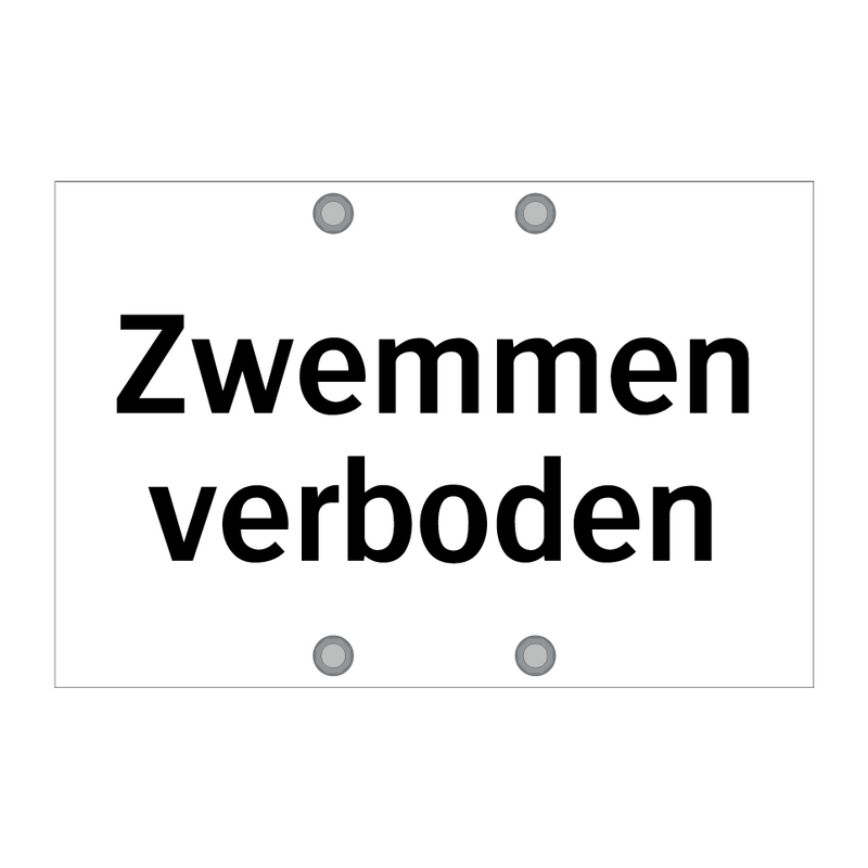 Zwemmen verboden