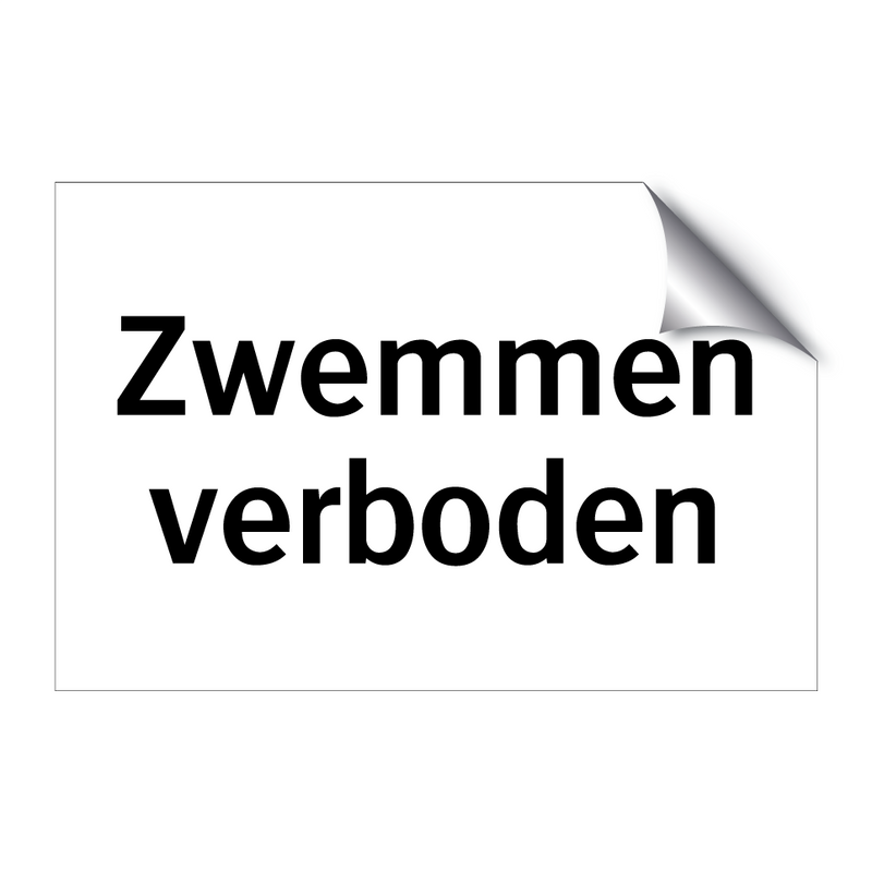 Zwemmen verboden