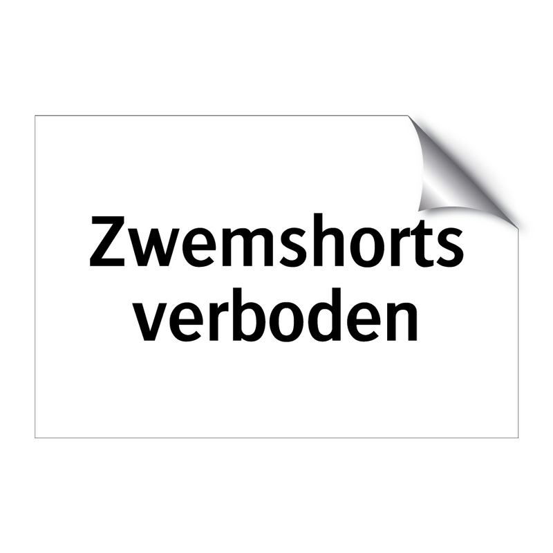 Zwemshorts verboden