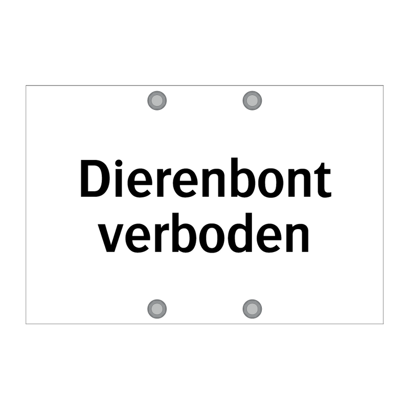 Dierenbont verboden