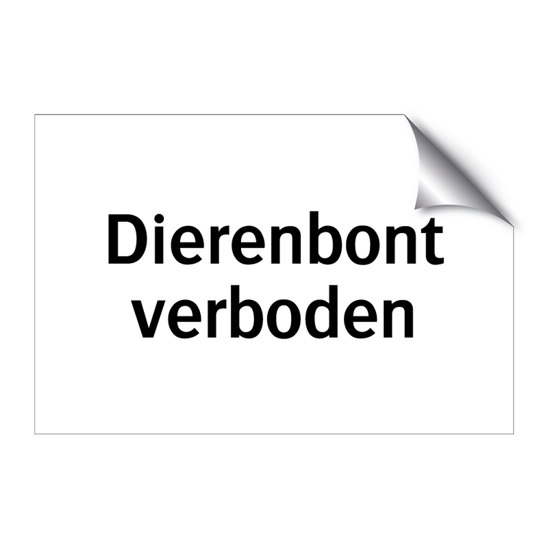 Dierenbont verboden