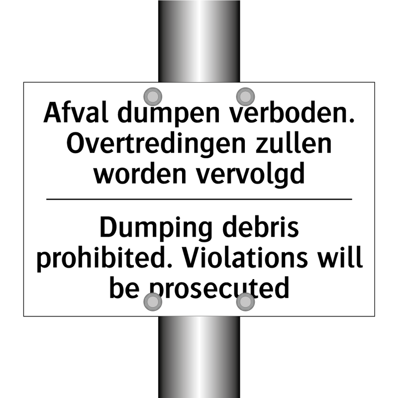 Afval dumpen verboden. Overtredingen /.../ - Dumping debris prohibited. Violations /.../