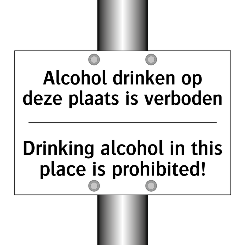 Alcohol drinken op deze plaats /.../ - Drinking alcohol in this place /.../