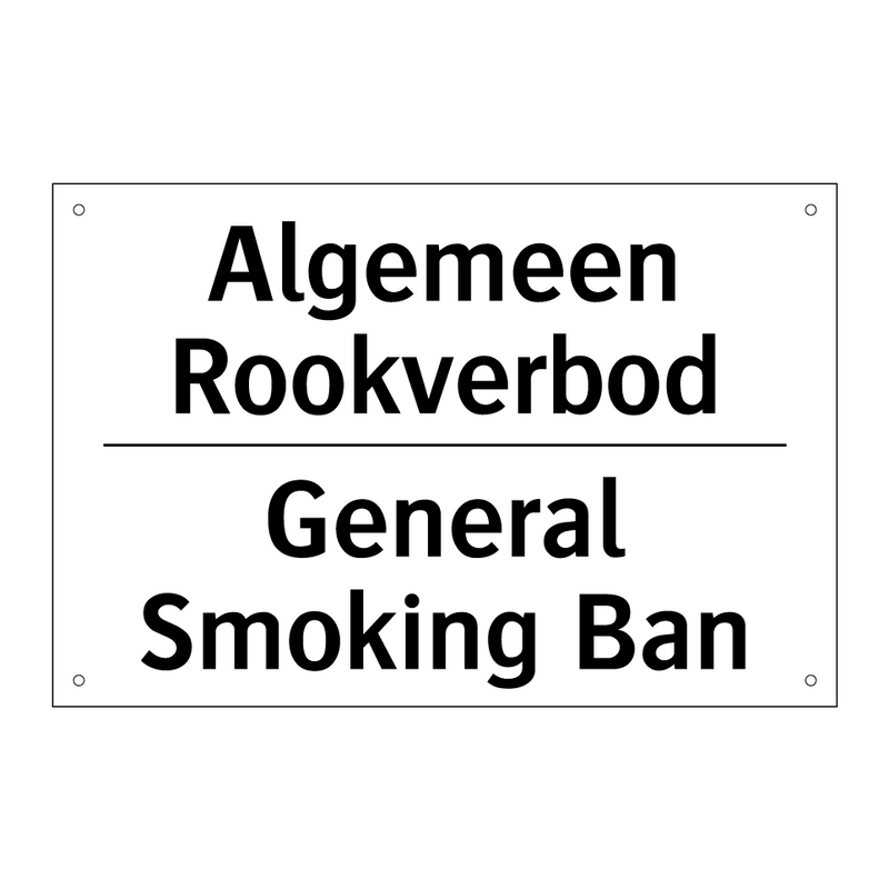 Algemeen Rookverbod - General Smoking Ban