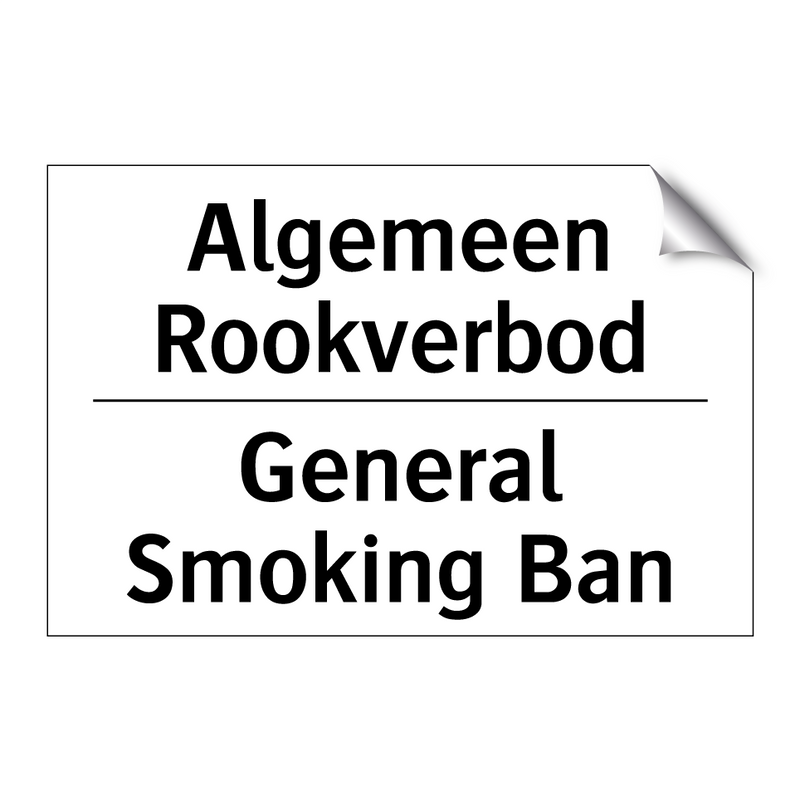 Algemeen Rookverbod - General Smoking Ban