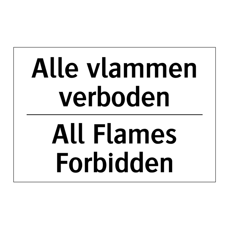 Alle vlammen verboden - All Flames Forbidden