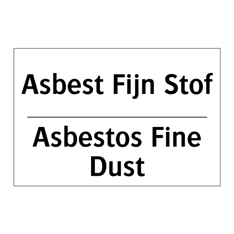 Asbest Fijn Stof - Asbestos Fine Dust