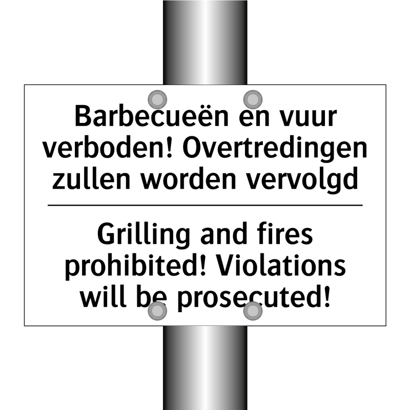 Barbecueën en vuur verboden! Overtredingen /.../ - Grilling and fires prohibited! /.../