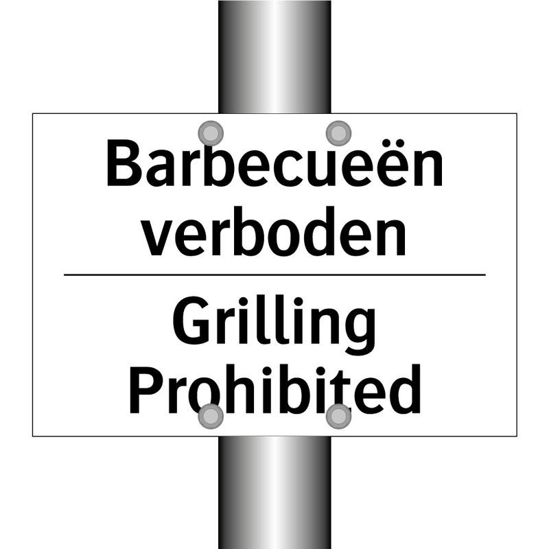 Barbecueën verboden - Grilling Prohibited