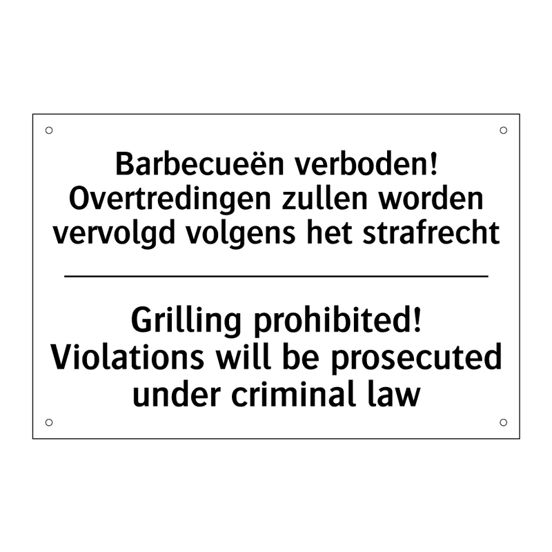 Barbecueën verboden! Overtredingen /.../ - Grilling prohibited! Violations /.../