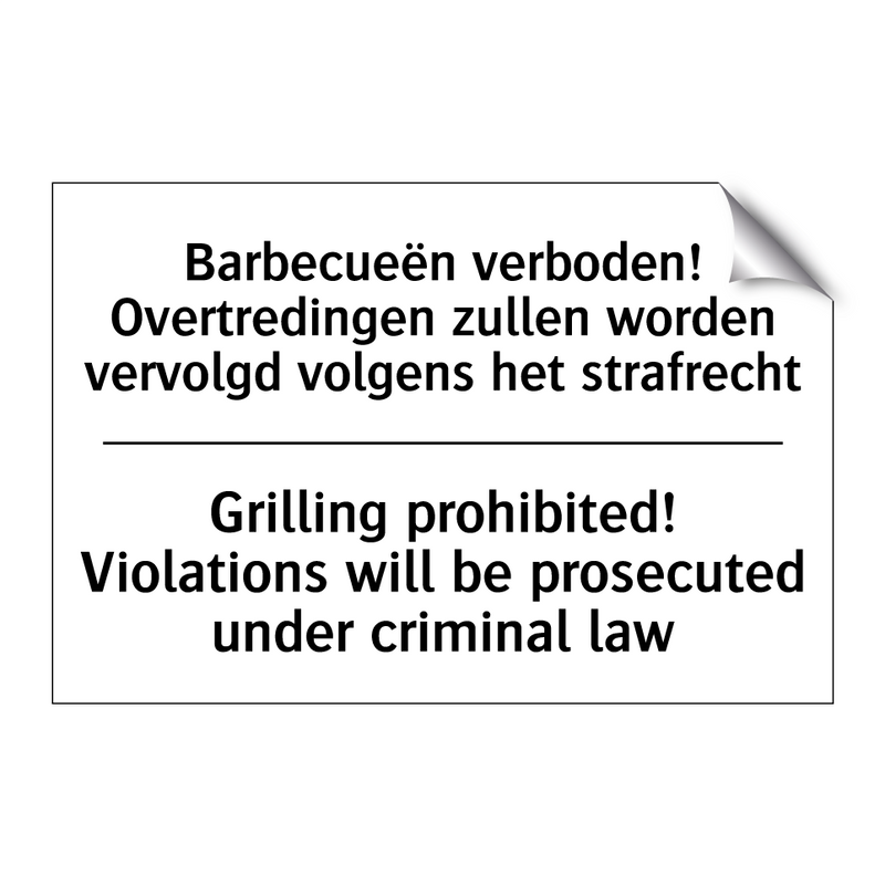 Barbecueën verboden! Overtredingen /.../ - Grilling prohibited! Violations /.../