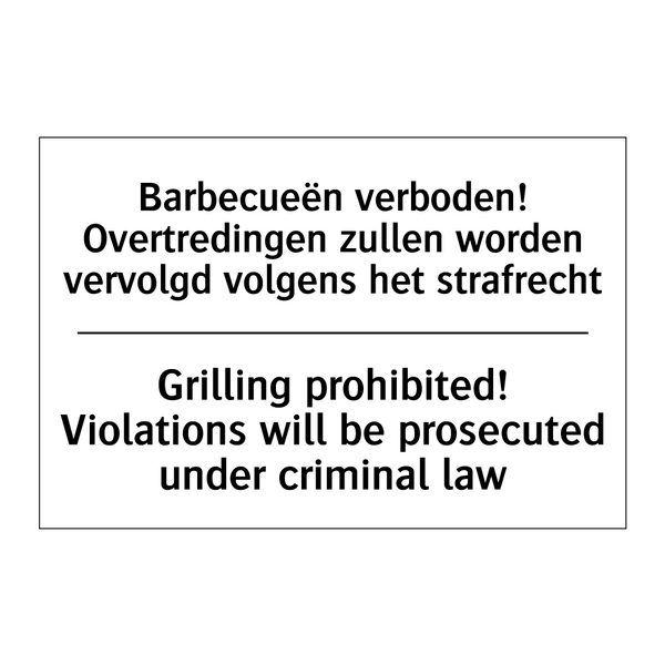 Barbecueën verboden! Overtredingen /.../ - Grilling prohibited! Violations /.../