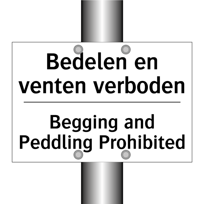 Bedelen en venten verboden - Begging and Peddling Prohibited/.../