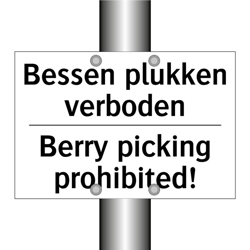 Bessen plukken verboden - Berry picking prohibited!