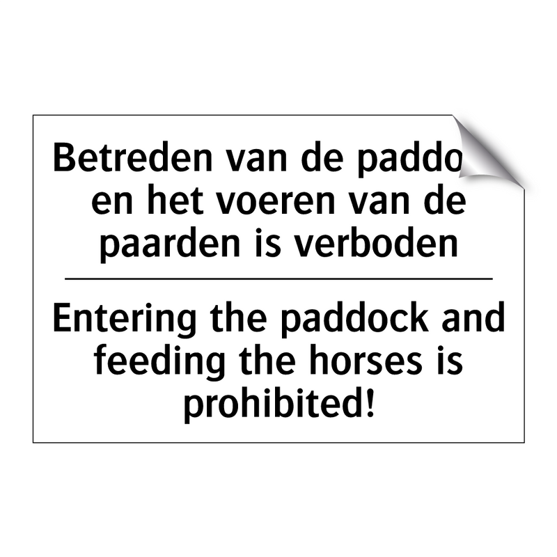 Betreden van de paddock en het /.../ - Entering the paddock and feeding /.../