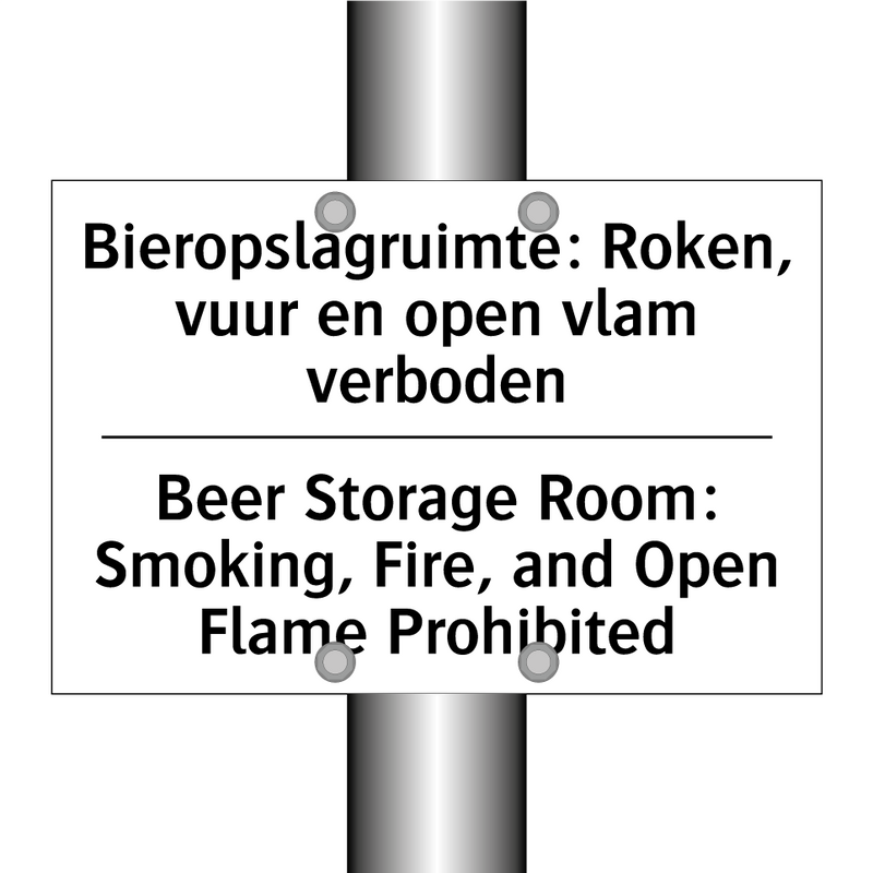 Bieropslagruimte: Roken, vuur /.../ - Beer Storage Room: Smoking, Fire, /.../