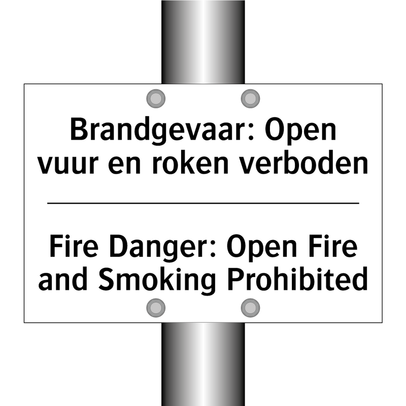 Brandgevaar: Open vuur en roken /.../ - Fire Danger: Open Fire and Smoking /.../