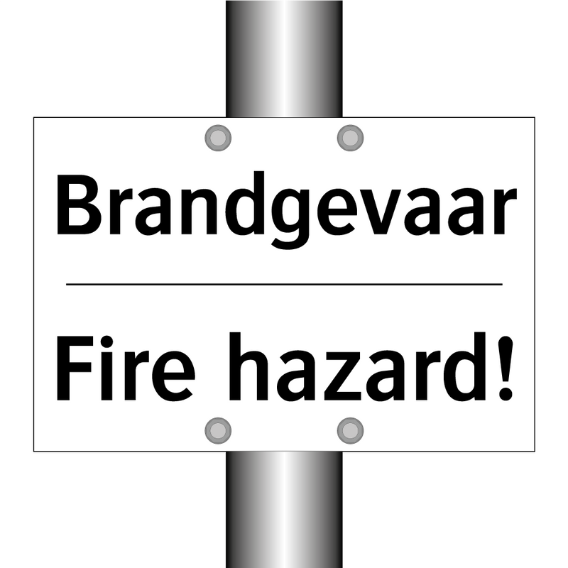 Brandgevaar - Fire hazard!