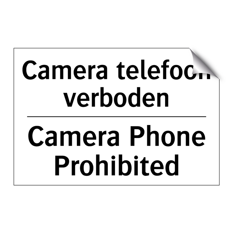 Camera telefoon verboden - Camera Phone Prohibited