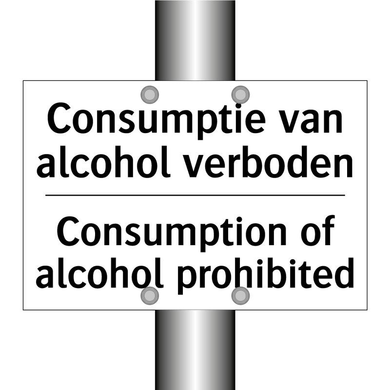 Consumptie van alcohol verboden/.../ - Consumption of alcohol prohibited/.../