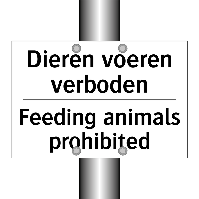 Dieren voeren verboden - Feeding animals prohibited