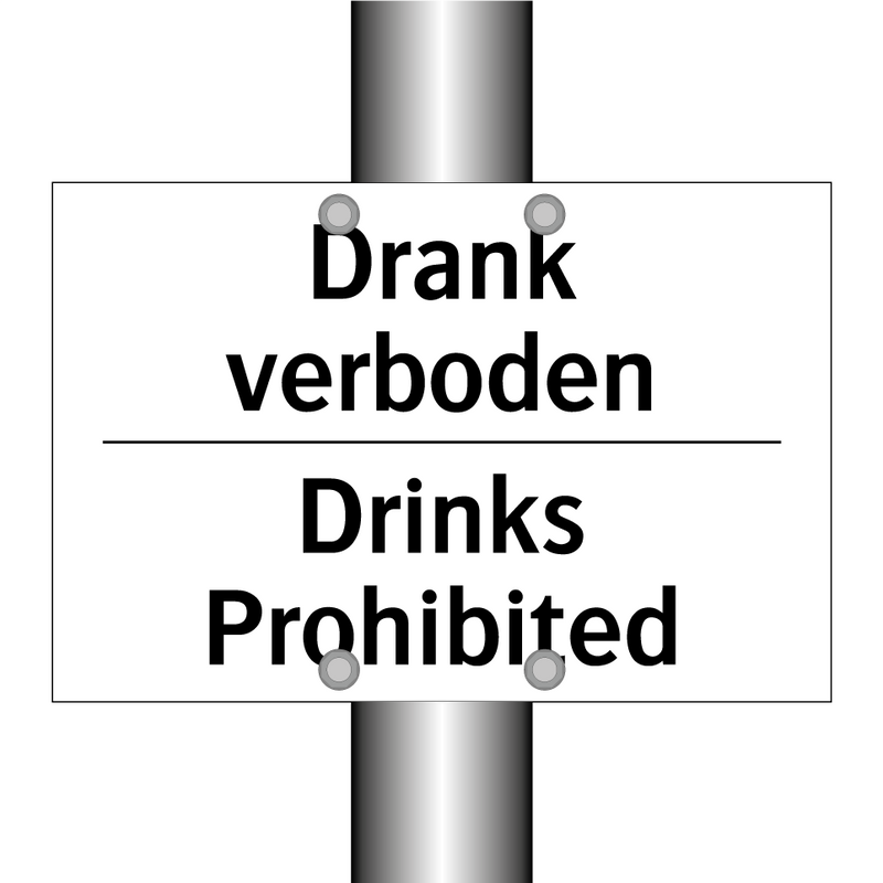 Drank verboden - Drinks Prohibited