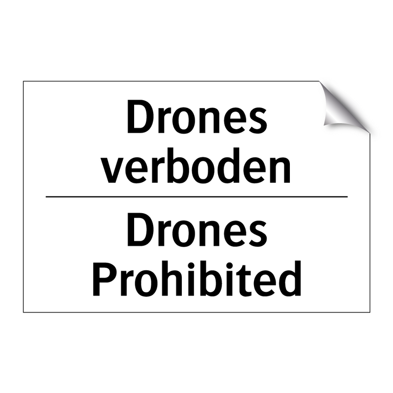 Drones verboden - Drones Prohibited