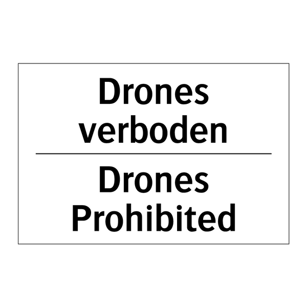 Drones verboden - Drones Prohibited