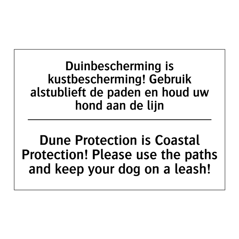 Duinbescherming is kustbescherming! /.../ - Dune Protection is Coastal Protection! /.../