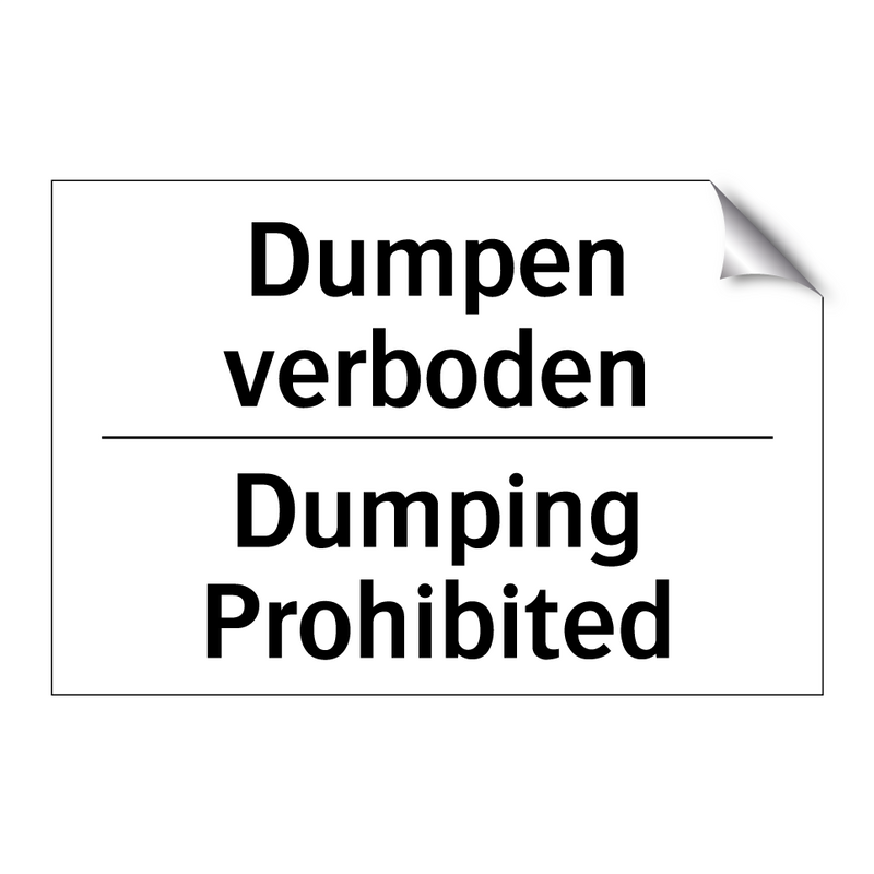 Dumpen verboden - Dumping Prohibited