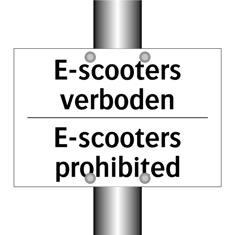 E-scooters verboden - E-scooters prohibited