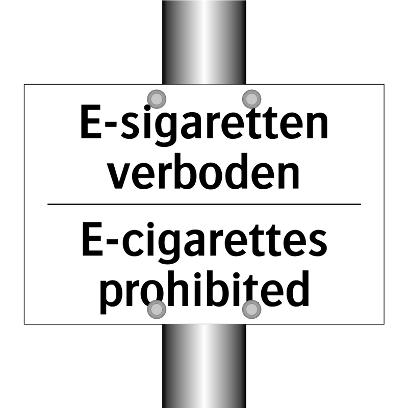 E-sigaretten verboden - E-cigarettes prohibited