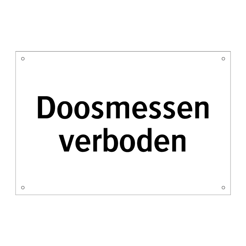 Doosmessen verboden