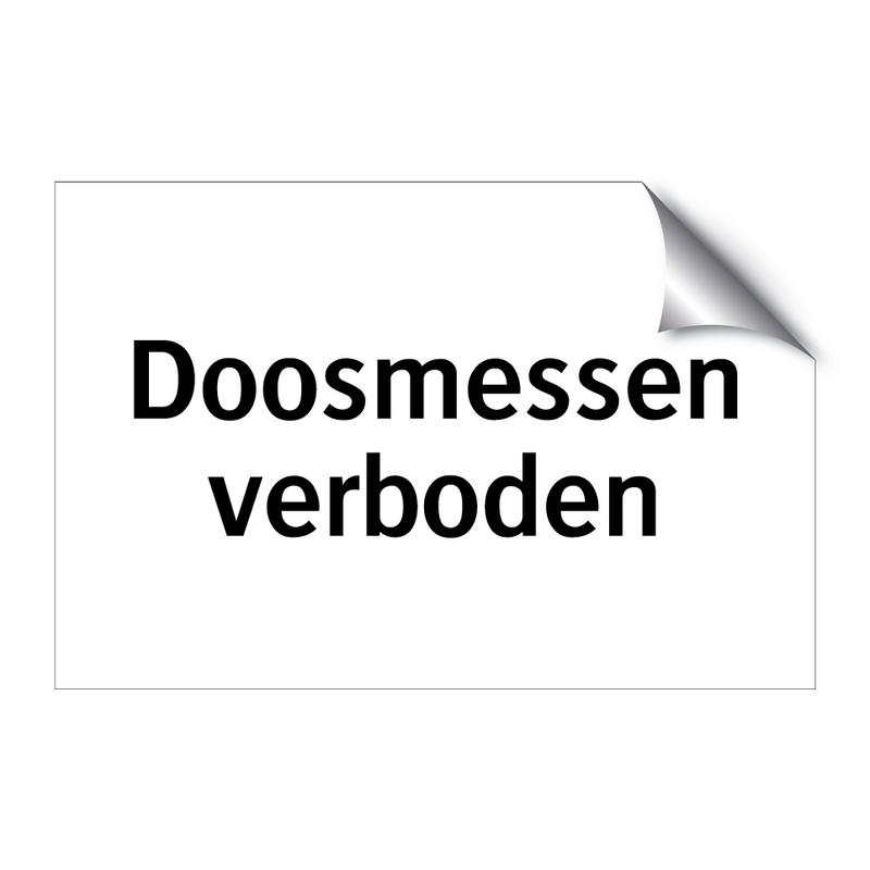 Doosmessen verboden