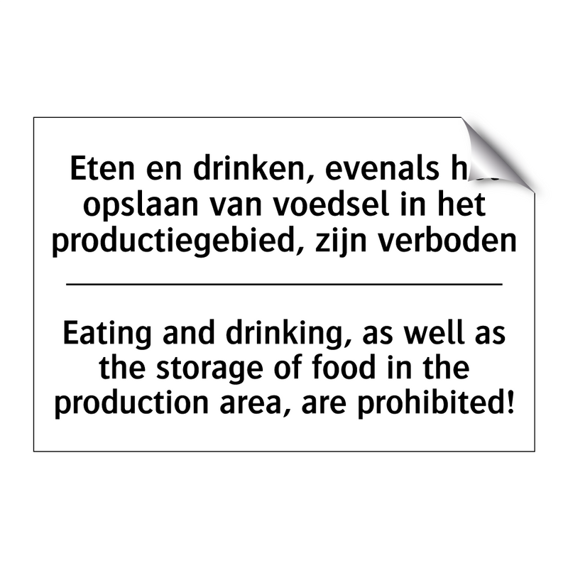 Eten en drinken, evenals het opslaan /.../ - Eating and drinking, as well as /.../