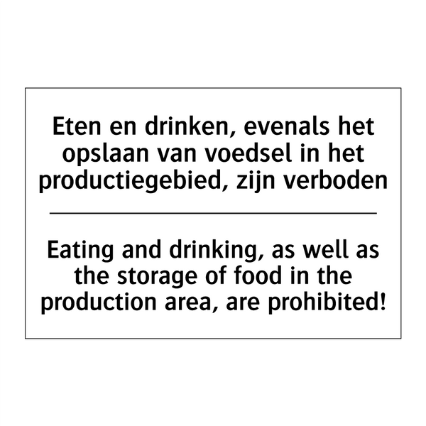 Eten en drinken, evenals het opslaan /.../ - Eating and drinking, as well as /.../