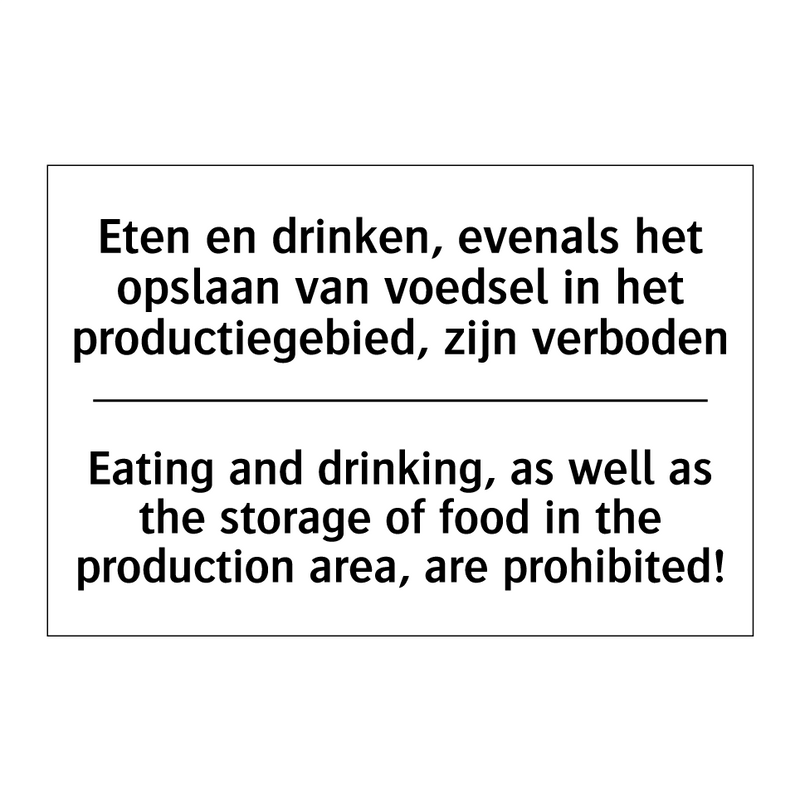 Eten en drinken, evenals het opslaan /.../ - Eating and drinking, as well as /.../